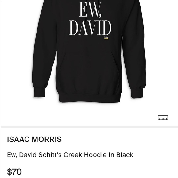 Ew David Hoodie in Black Schitts Creek - Picture 2 of 5